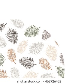 Vector card design. Decorative invitation. Autumn background.