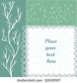 Vector card design template. Invitation. Frame template.