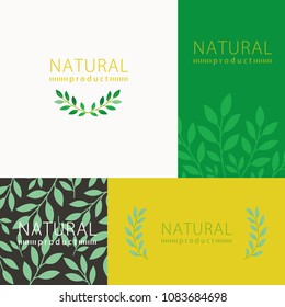 Vector card design template for natural product