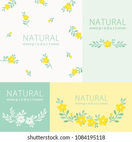 Vector card design template for natural product