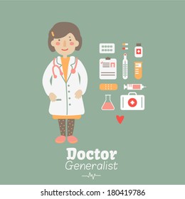 Vector card - Doctor