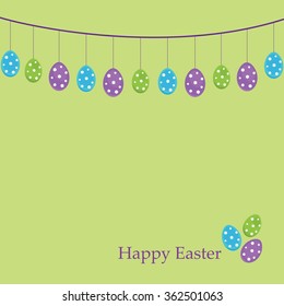 Vector card with a festive theme to celebrate the feast of Easter. There's space for photo or text.