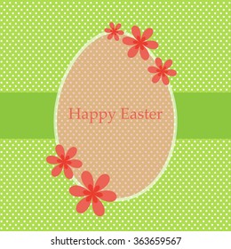 Vector card with a festive theme to celebrate the feast of Easter. There's space for photo or text.