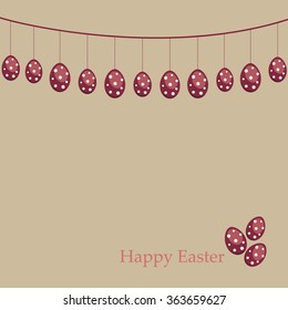 Vector card with a festive theme to celebrate the feast of Easter. There's space for photo or text.
