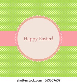Vector card with a festive theme to celebrate the feast of Easter. There's space for photo or text.