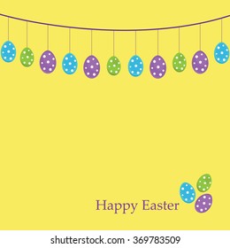 Vector card with a festive theme to celebrate the feast of Easter. There's space for photo or text.