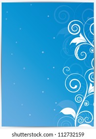 Vector card with floral ornament and abstract background