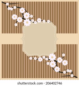 Vector card with floral ornament design.