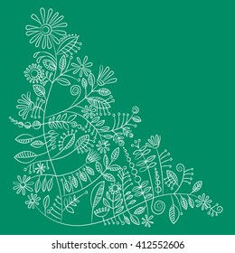 vector card with floral ornament pattern
