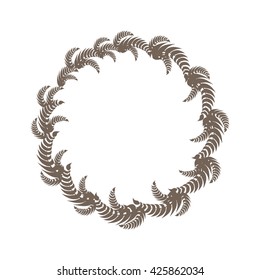 Vector card  flower frame illustration on background 
