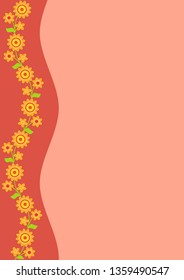 vector card with flowers