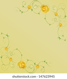 Vector card with flowers and leaves, EPS 10