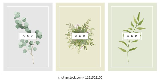 vector card with flowers and leaves. Wedding ornament concept. Floral magazine, poster, invite. Vector layout decorative greeting card or invitation design background
