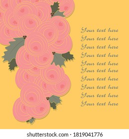 
vector card with flowers in romantic style