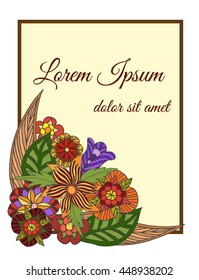 Vector card with flowers and your text.