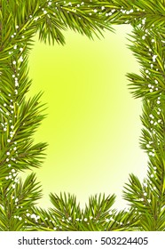 vector card Frame from Christmas tree A4