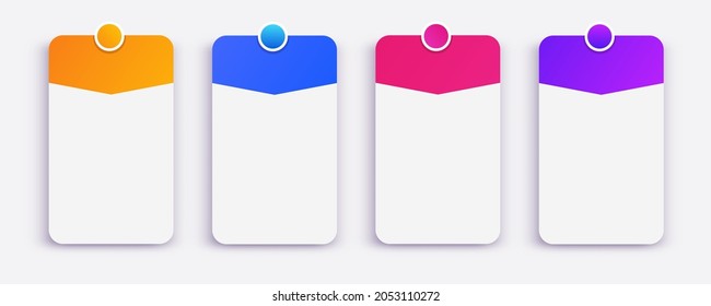 Vector card frame set with for information, channel, blog, vlog, social media, motion, marketing, promotion isolated on white background. Vector 10 eps
