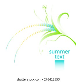 vector card with gentle summer flower