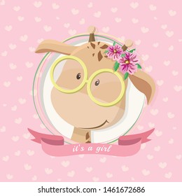 
Vector card. It's a girl.