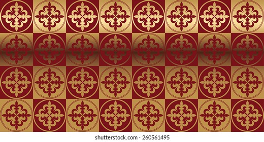 Vector card with a gold pattern. Design elements in a gothic style. Perfect for greetings, invitations and announcements. Vector file 