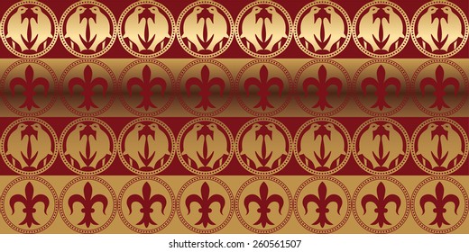 Vector card with a gold pattern. Design elements in a gothic style. Perfect for greetings, invitations and announcements. Vector file 