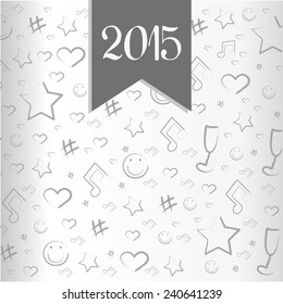 Vector card happy new year 2015