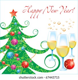 Vector card Happy New Year!