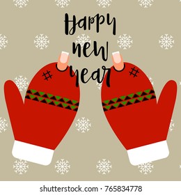 vector card happy new year