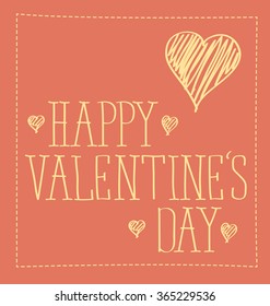 tarjeta vectorial con corazón para el día de San Valentín