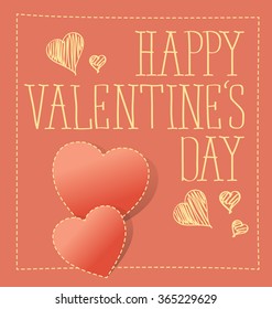 tarjeta vectorial con corazón para el día de San Valentín