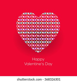  vector card with hearts for Valentine's Day. You can change the lettering and the background.