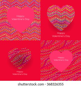  vector card with hearts for Valentine's Day. You can change the lettering and the background.