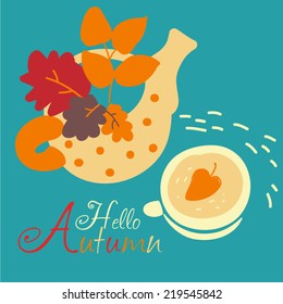 Vector card - Hello Autumn
