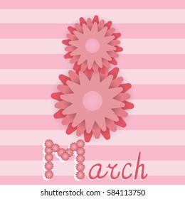 Vector card for the holiday. to Women's Day.Eps10.