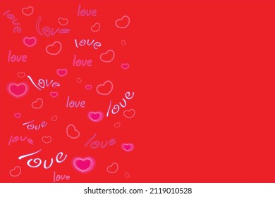 Vector card with the image of hearts.Congratulations on Valentine's Day, Women's Day, Birthday, Wedding Day. Festive packaging, cover, background.