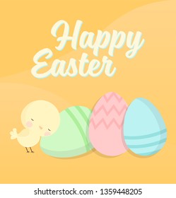 Vector card, invitation for Easter events