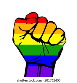 Vector card with lgbt support phrase. fight for gay rights