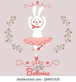 Vector card - Little ballerina 