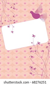 Vector card love and dove