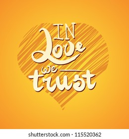 vector card in love we trust