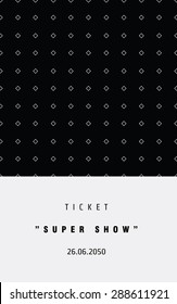 Vector card monochrome minimal geometric pattern templates. Ideal for Save The Date, tickets, anniversary date, birthday cards, invitations.