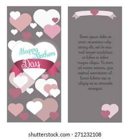vector card Mother's Day With hearts