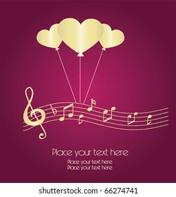 Vector card in musical style, eps10