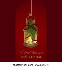 vector card new year light 