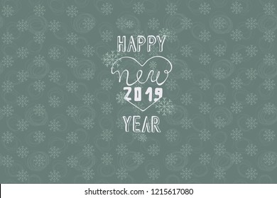 Vector card of New Year's greetings. Christmas decorations. 