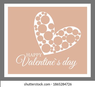 Vector card on St Valentines day with heart and text
