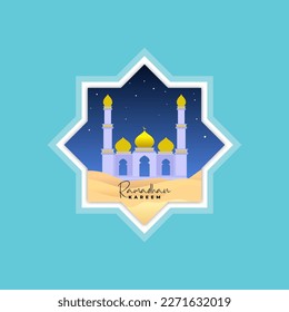 Vector card for Ramadan Kareem greeting