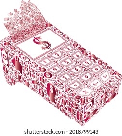 vector card reader 3d graphic art