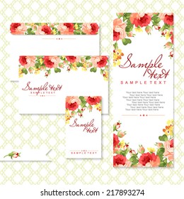 Vector card with roses