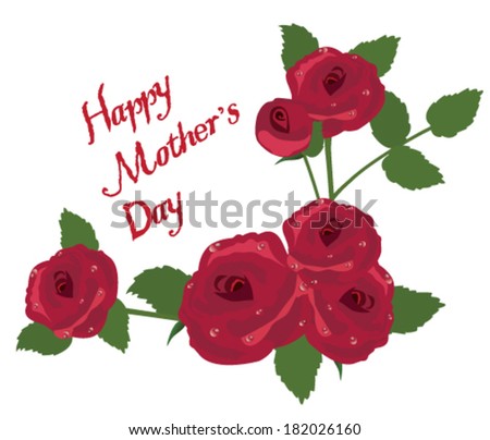 Download Vector Card Roses Mothers Day Stock Vector (Royalty Free ...